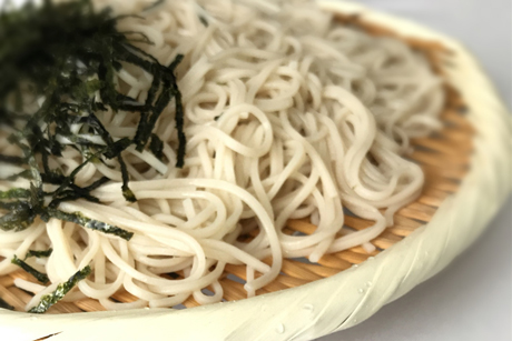 製麺機で作ったそば